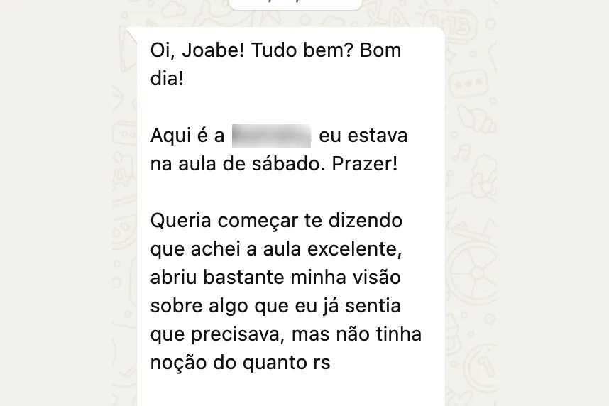 Aluna do curso